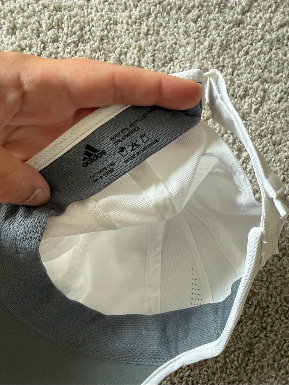 adidas White Baseball Cap with Silver Logo - Picture 3 of 7